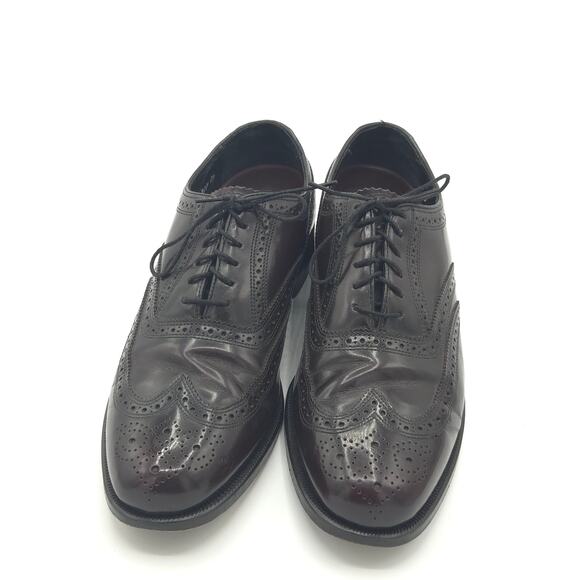 Florsheim Lexington Men\'s Size 8 Wingtip Oxfords Burgundy Leather main image 7